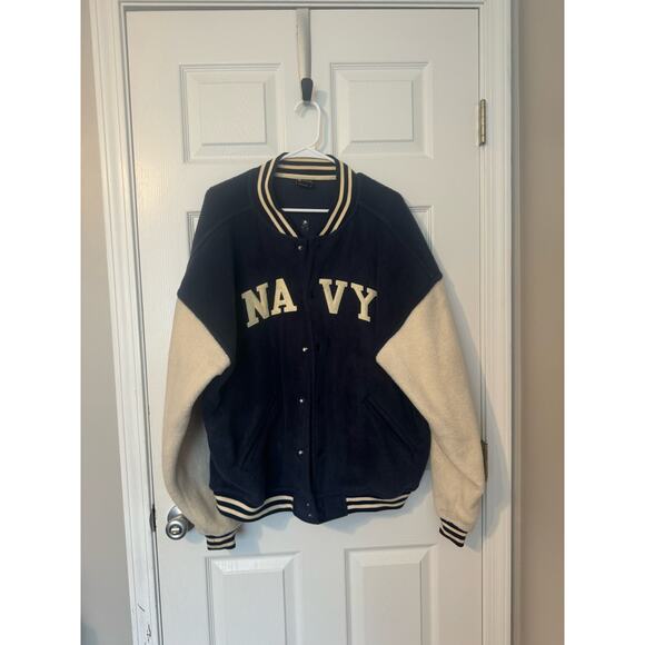 Gear for Sports United States Navy Sherpa Varsity Jacket Blue Sz: Large - Picture 1 of 7